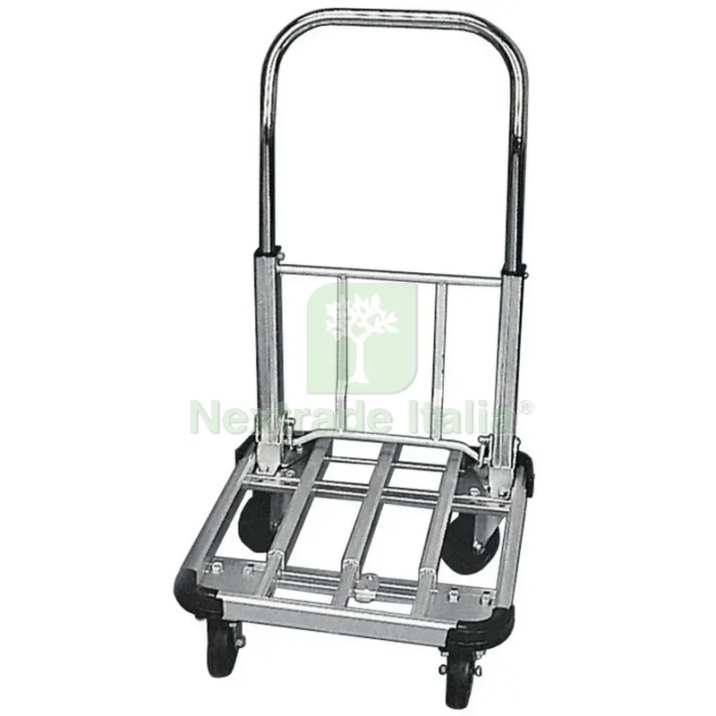 CARRELLO PORTACASSE ALLUMINIO TELESCOPICO 4 RUOTE 150 KG — Accessori bagno — rif. FERX.15168