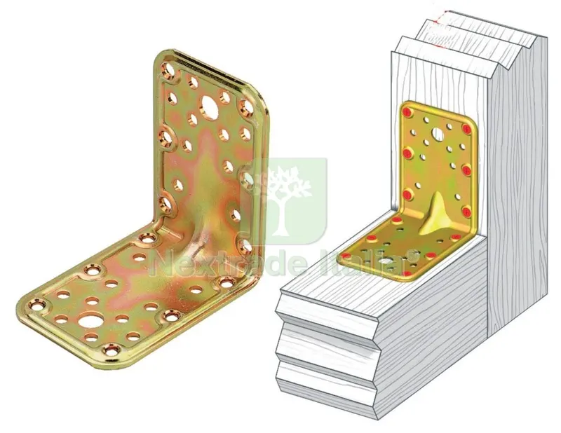 25PZ Piastra Angolare in Acciaio Tropicalizzato MM 65X90X90 — Tasselli e ancoraggi — rif. FERX.15205