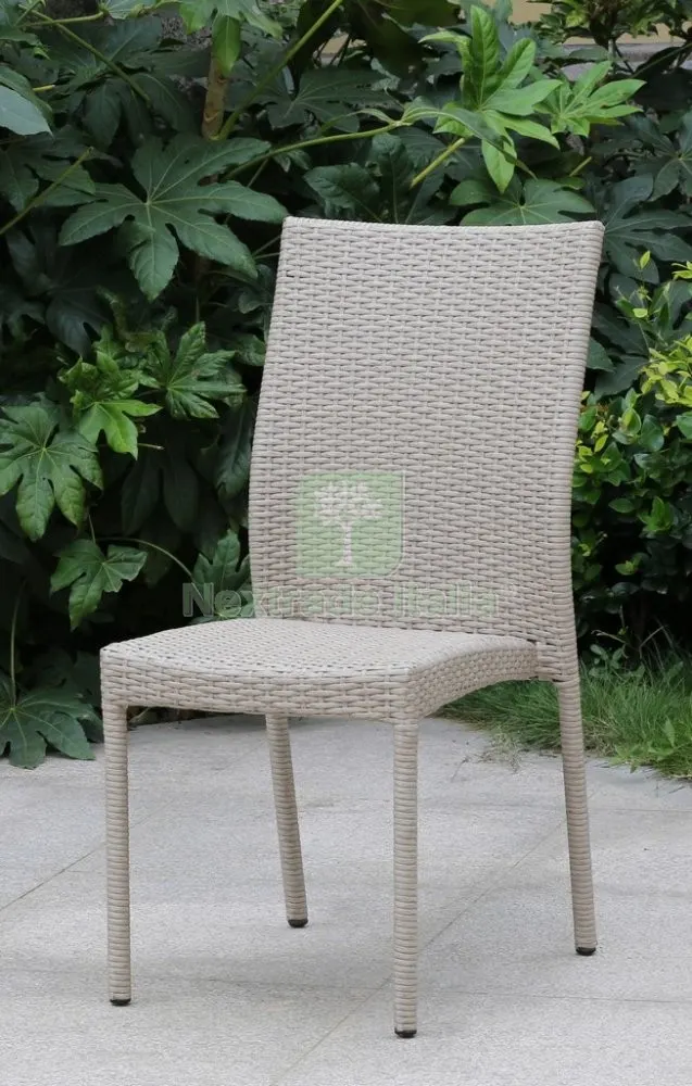 Sedia Polirattan "mafalda" Beige Senza Cuscini — Arredo — rif. FERX.15235