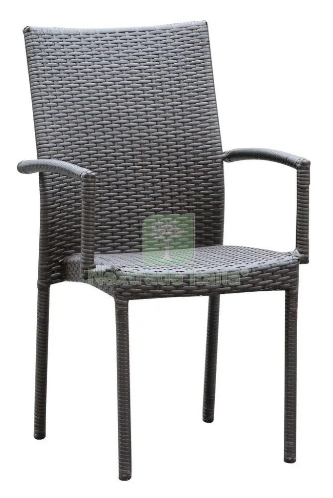 Poltrona Polirattan "mafalda" Marrone Senza Cuscini — Arredo — rif. FERX.15236