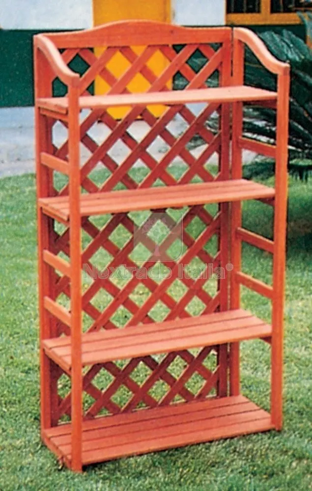 Scaffale Legno con Grigliato CM 67X30X125H A_ZY018 — Vasi e fioriere — rif. FERX.15347 Scaffale Legno con Grigliato CM 67X30X125H A_ZY018 — Vasi e fioriere — rif. FERX.15347