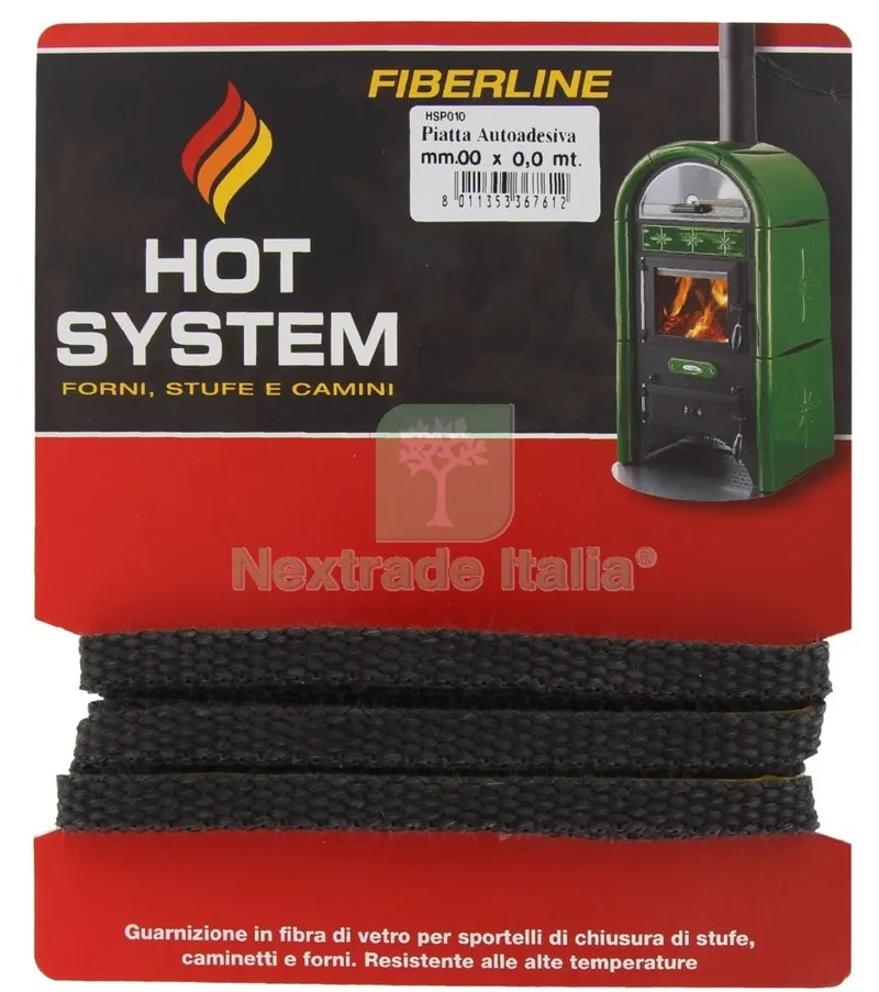 6CF Guarnizione Fibra Vetro Piatto Adesivo 15MMX2,5M Stufa — Guarnizioni e tenute — rif. FERX.15386 6CF Guarnizione Fibra Vetro Piatto Adesivo 15MMX2,5M Stufa — Guarnizioni e tenute — rif. FERX.15386