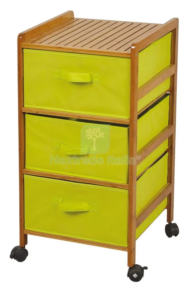Cassettiera Bamboo-TNT Verde CM 36X36X71H 3 Cassetti — Arredo — rif. FERX.15430 Cassettiera Bamboo-TNT Verde CM 36X36X71H 3 Cassetti — Arredo — rif. FERX.15430