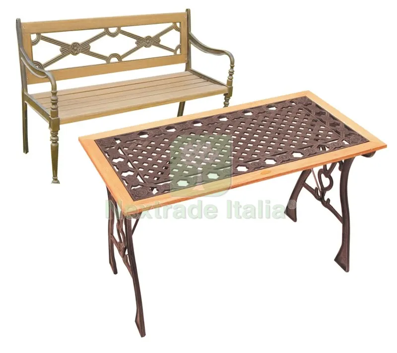Panchina in Ghisa-Legno "parco" Grigio Antico Dimensioni CM 126X50X84H — Tempo libero outdoor — rif. FERX.15462 Panchina in Ghisa-Legno "parco" Grigio Antico Dimensioni CM 126X50X84H — Tempo libero outdoor — rif. FERX.15462