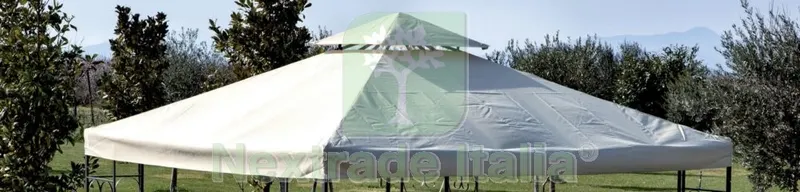 TOP COPERTURA PER GAZEBO MOD.3133 ECRU' DIMENSIONI CM 300X300 — Gazebo e strutture giardino — rif. FERX.15479 TOP COPERTURA PER GAZEBO MOD.3133 ECRU' DIMENSIONI CM 300X300 — Gazebo e strutture giardino — rif. FERX.15479