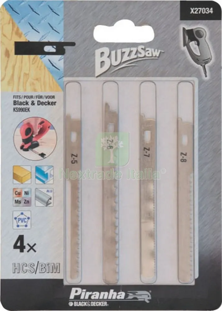 Piranha X27044 4 Lame per KS990EK Orizzontal — Tubi e raccordi — rif. FERX.15560