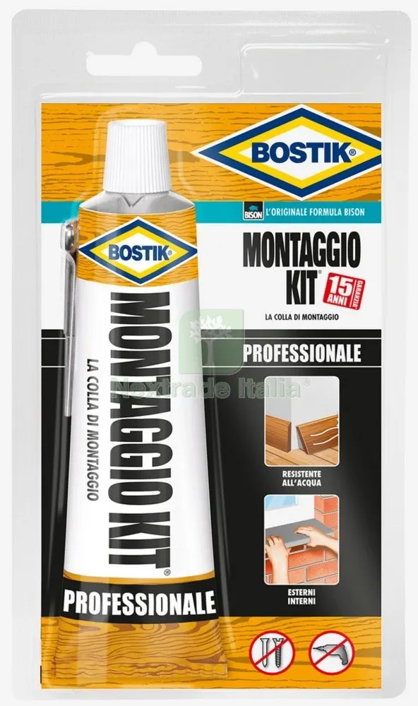 12PZ BOSTIK TUBETTO "MONTAGGIO KIT PROFILO " GR.125 — Adesivi e sigillanti — rif. FERX.15627