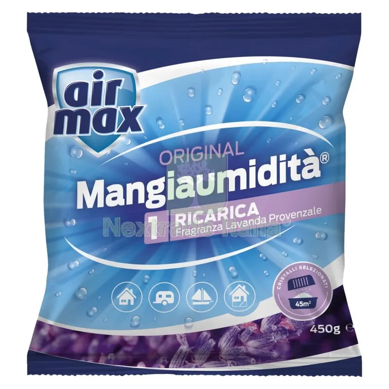 12PZ Airmax Assorbiumidita Ricarica Sali Lavanda 450 G — Casalinghi e organizzazione — rif. FERX.15776 12PZ Airmax Assorbiumidita Ricarica Sali Lavanda 450 G — Casalinghi e organizzazione — rif. FERX.15776