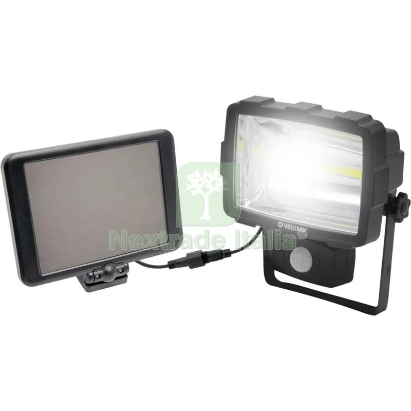 Proiettore LED 10W 1600LM con Sensore a Carica Solare — Illuminazione — rif. FERX.1583 Proiettore LED 10W 1600LM con Sensore a Carica Solare — Illuminazione — rif. FERX.1583