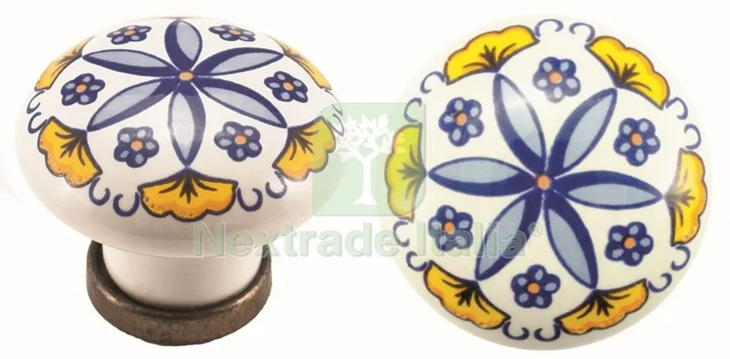 25PZ Pomolo Porcellana Tondo con Base Figura 29 MM.31 — Raccordi in ghisa e figure — rif. FERX.15870