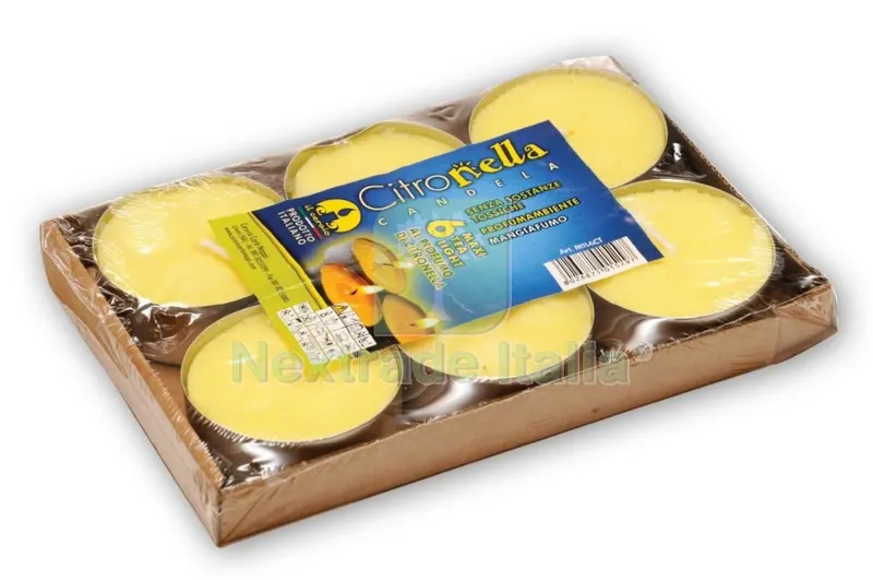 12CF Citronella TEA-Light Maxi D 60 Conf. 6 PZ — Tempo libero outdoor — rif. FERX.15985 12CF Citronella TEA-Light Maxi D 60 Conf. 6 PZ — Tempo libero outdoor — rif. FERX.15985