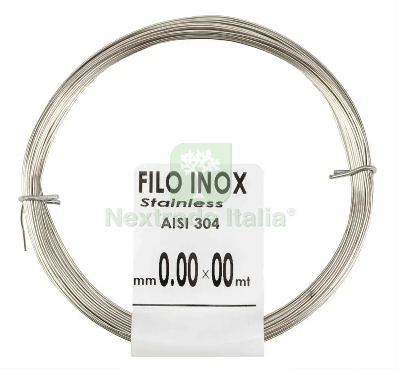 25PZ FILO ACCIAIO INOX DIAMETRO 1 MM LUNGHEZZA 6 MT MATASSINA 40 G — Fili, cavetti e catene metalliche — rif. FERX.16053 25PZ FILO ACCIAIO INOX DIAMETRO 1 MM LUNGHEZZA 6 MT MATASSINA 40 G — Fili, cavetti e catene metalliche — rif. FERX.16053