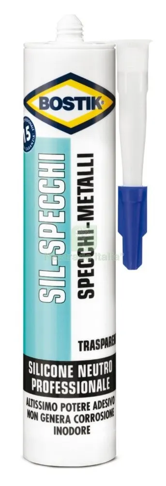 Bostik Cartuccia Silicone Specchi Trasparente ML.300 — Adesivi e sigillanti — rif. FERX.16058