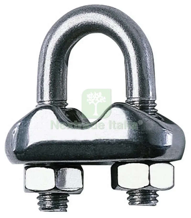 25PZ Morsetti Acciaio Inox per Fune N. 6 — Scarichi e sifoni — rif. FERX.16073 25PZ Morsetti Acciaio Inox per Fune N. 6 — Scarichi e sifoni — rif. FERX.16073