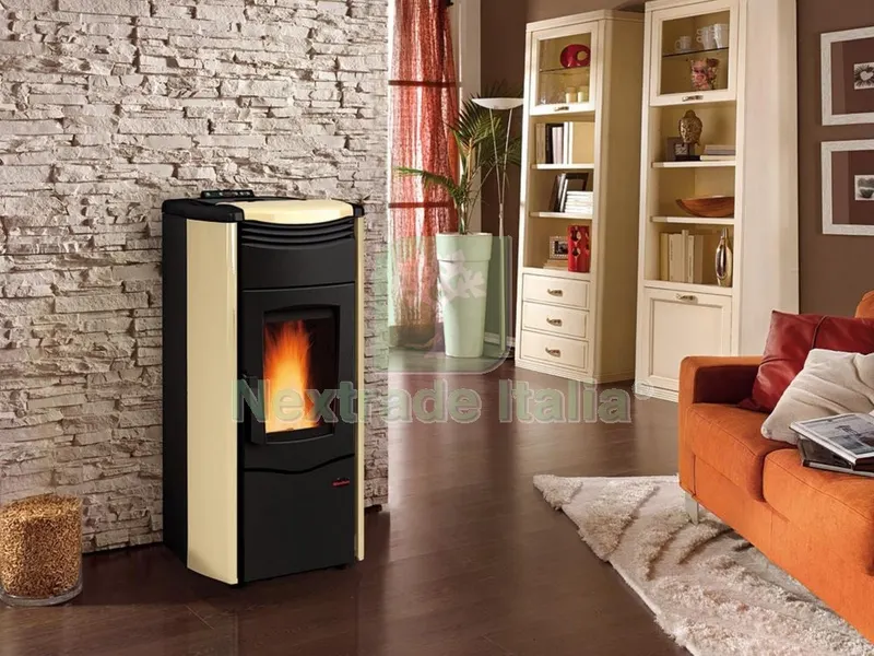 Stufa Pellet KW.15 Melinda Idro 2.0 Steel Pergamena — Stufe e camini — rif. FERX.16077 Stufa Pellet KW.15 Melinda Idro 2.0 Steel Pergamena — Stufe e camini — rif. FERX.16077
