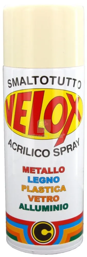 6PZ Velox Spray Acrilico Avorio Chiaro RAL 1015 — Bombolette e vernici spray — rif. FERX.16325 6PZ Velox Spray Acrilico Avorio Chiaro RAL 1015 — Bombolette e vernici spray — rif. FERX.16325