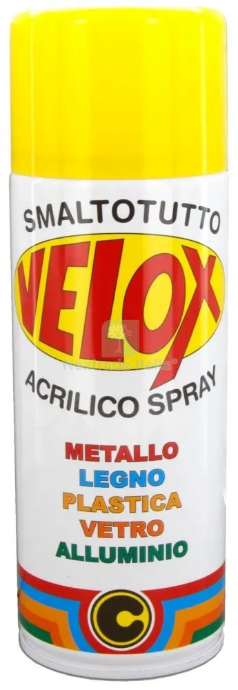 6PZ Velox Spray Acrilico Giallo Navone RAL 1021 — Bombolette e vernici spray — rif. FERX.16326 6PZ Velox Spray Acrilico Giallo Navone RAL 1021 — Bombolette e vernici spray — rif. FERX.16326