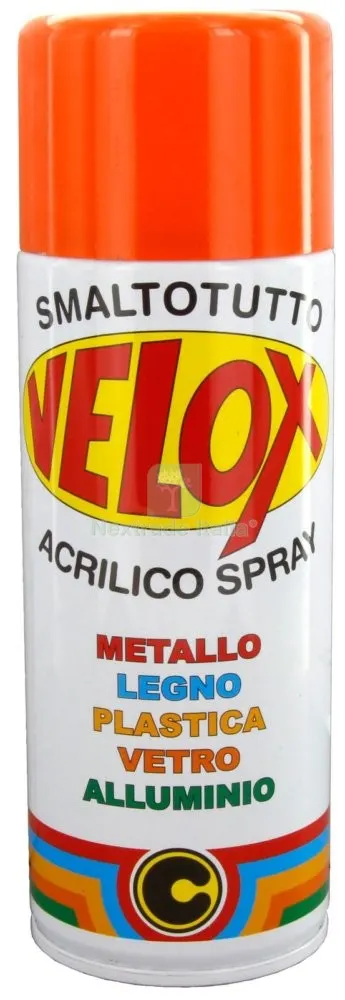 6PZ Velox Spray Acrilico Arancio Puro RAL 2004 — Bombolette e vernici spray — rif. FERX.16327