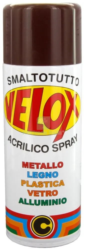 6PZ Velox Spray Acrilico Marrone Cioccolato RAL 8017 — Bombolette e vernici spray — rif. FERX.16332 6PZ Velox Spray Acrilico Marrone Cioccolato RAL 8017 — Bombolette e vernici spray — rif. FERX.16332