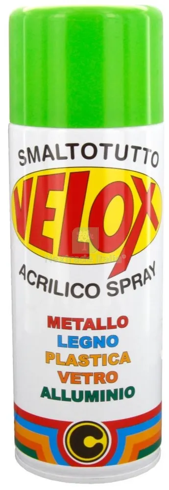 6PZ Velox Spray Acrilico Verde Giallo RAL 6018 — Bombolette e vernici spray — rif. FERX.16336 6PZ Velox Spray Acrilico Verde Giallo RAL 6018 — Bombolette e vernici spray — rif. FERX.16336