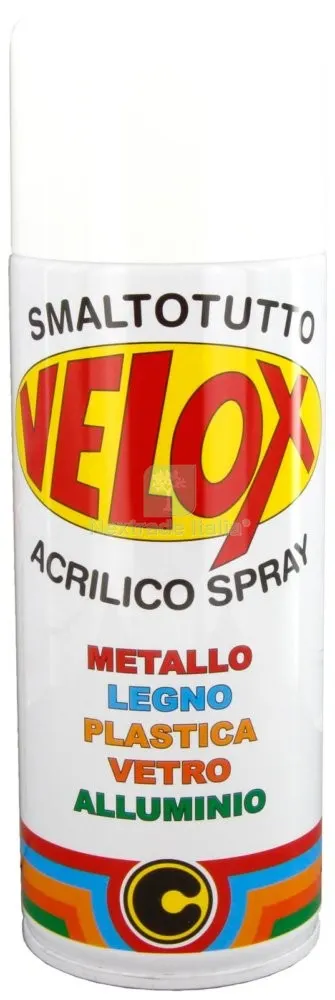 6PZ Velox Spray Acrilico Bianco Lucido RAL 9010 — Bombolette e vernici spray — rif. FERX.16341 6PZ Velox Spray Acrilico Bianco Lucido RAL 9010 — Bombolette e vernici spray — rif. FERX.16341