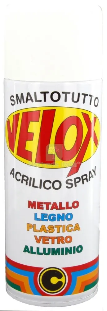 6PZ Velox Spray Acrilico Bianco Opaco RAL 9010 — Bombolette e vernici spray — rif. FERX.16343