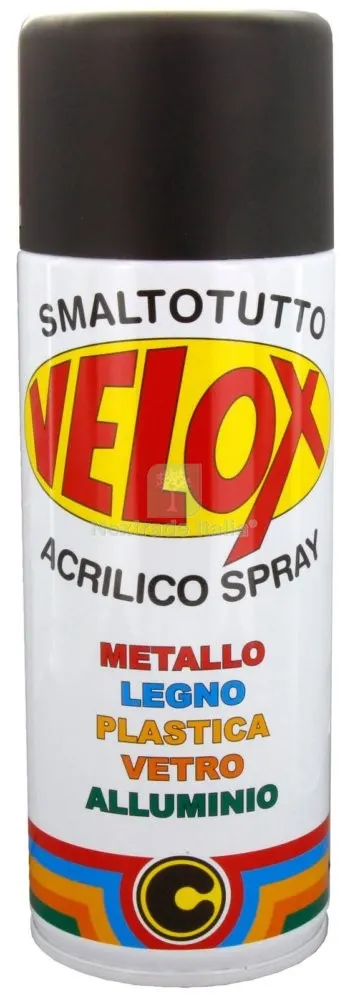 6PZ Velox Spray Acrilico Nero Opaco RAL 9005 — Bombolette e vernici spray — rif. FERX.16346 6PZ Velox Spray Acrilico Nero Opaco RAL 9005 — Bombolette e vernici spray — rif. FERX.16346