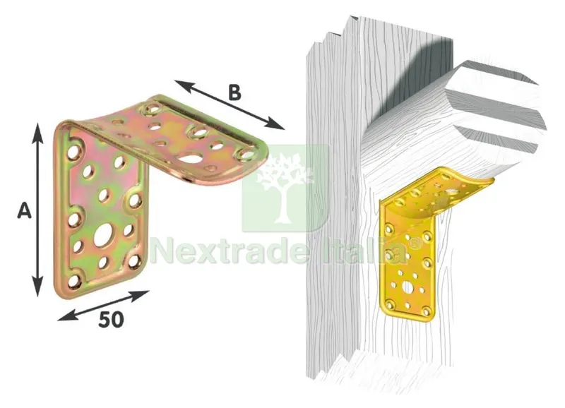 25PZ PIASTRA ANGOLARE PIANA/ TONDA TROPICALIZZATO 910 50X80X80 MM — Ferramenta per legno e mobili — rif. FERX.16642 25PZ PIASTRA ANGOLARE PIANA/ TONDA TROPICALIZZATO 910 50X80X80 MM — Ferramenta per legno e mobili — rif. FERX.16642