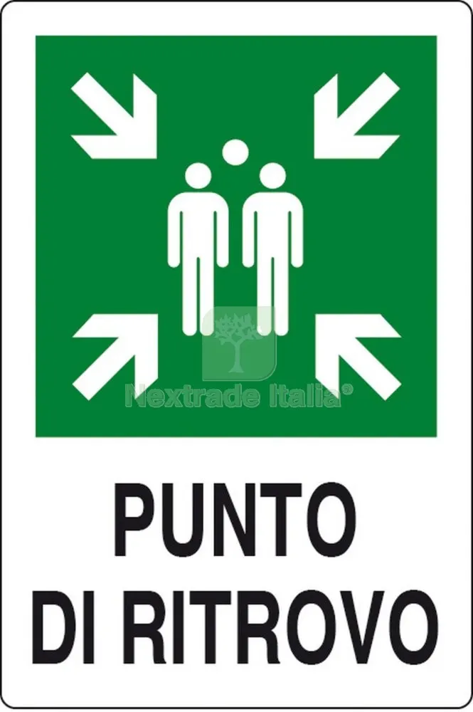 TARGA PUNTO DI RITROVO 300X200 ALLUMINIO NORMA EU — Isolanti e reti — rif. FERX.16654 TARGA PUNTO DI RITROVO 300X200 ALLUMINIO NORMA EU — Isolanti e reti — rif. FERX.16654