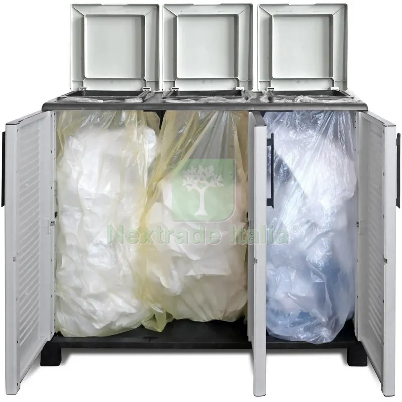 Pattumiera 3 Ante CM.102X37X90H Art Plast — Casalinghi e organizzazione — rif. FERX.1666