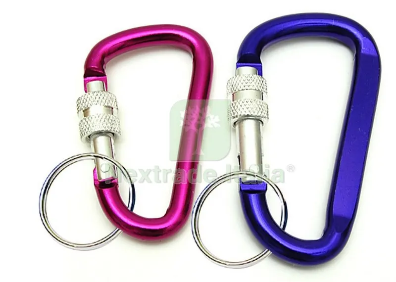 25PZ MOSCHETTONE PORTACHIAVE POMPIERE CON VITE ALLUMINIO COLORATO MM80 — Ganci, moschettoni e anelli — rif. FERX.16663 25PZ MOSCHETTONE PORTACHIAVE POMPIERE CON VITE ALLUMINIO COLORATO MM80 — Ganci, moschettoni e anelli — rif. FERX.16663