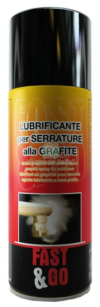 12PZ SPRAY "FAST&GO" GRASSO GRAFITE X SERRATURE ML.200 — Serrature e cilindri — rif. FERX.16715 12PZ SPRAY "FAST&GO" GRASSO GRAFITE X SERRATURE ML.200 — Serrature e cilindri — rif. FERX.16715