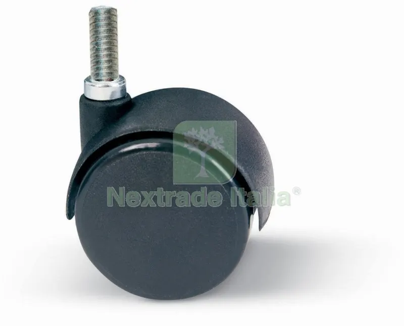 4PZ Ruota Nylon Gemellare Perno 8MAX12 D.40 MM — Ferramenta per legno e mobili — rif. FERX.16768 4PZ Ruota Nylon Gemellare Perno 8MAX12 D.40 MM — Ferramenta per legno e mobili — rif. FERX.16768