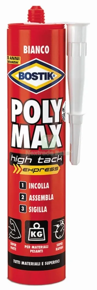 BOSTIK POLYMAX CARTUCCIA HIGH TACK EXPRESS BIANCO GR.440 — Adesivi e sigillanti — rif. FERX.16943