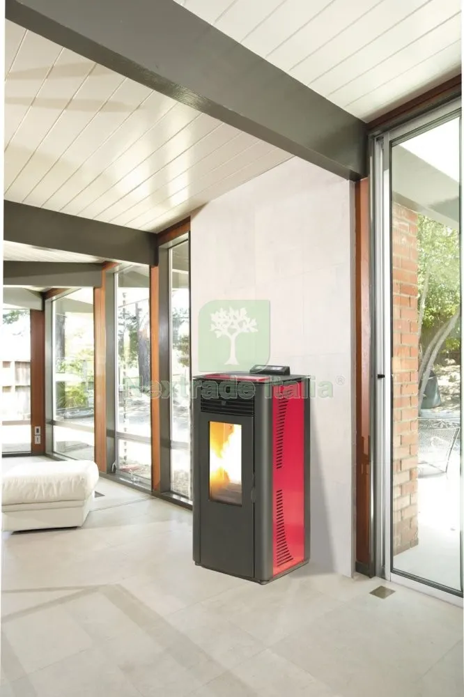 Stufa Pellet 14 KW King 14 Idro Bordeaux — Stufe e camini — rif. FERX.17367 Stufa Pellet 14 KW King 14 Idro Bordeaux — Stufe e camini — rif. FERX.17367