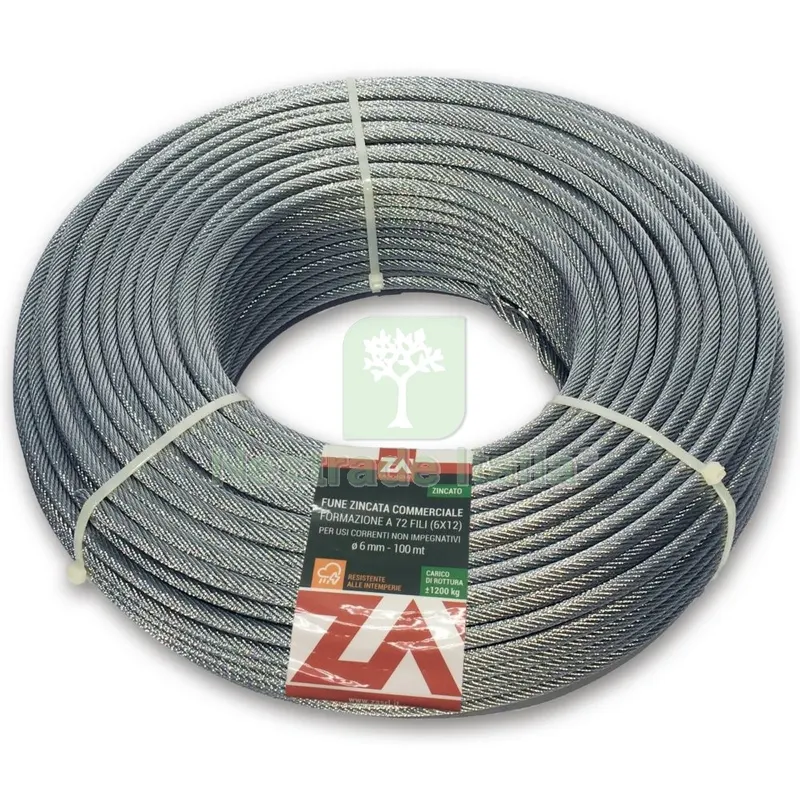 CAVETTO ACCIAIO ANTIGIRO 133FDIAMETRO. 6 MT 100 — Fili, cavetti e catene metalliche — rif. FERX.1737 CAVETTO ACCIAIO ANTIGIRO 133FDIAMETRO. 6 MT 100 — Fili, cavetti e catene metalliche — rif. FERX.1737