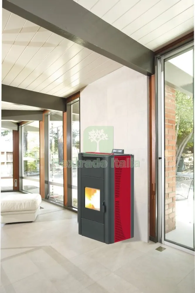 Stufa Pellet 20 KW King 20 Idro Bordeaux — Stufe e camini — rif. FERX.17374 Stufa Pellet 20 KW King 20 Idro Bordeaux — Stufe e camini — rif. FERX.17374