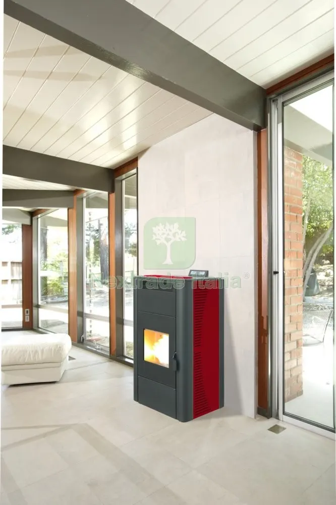 Stufa Pellet 24 KW King 24 Idro Bordeaux — Stufe e camini — rif. FERX.17376 Stufa Pellet 24 KW King 24 Idro Bordeaux — Stufe e camini — rif. FERX.17376