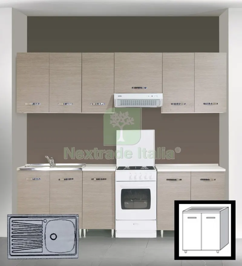 LAVELLO INOX 1 VASCA DX + GOCCIOLATOIO SX 80 CM — Sanitari e ceramiche — rif. FERX.17612