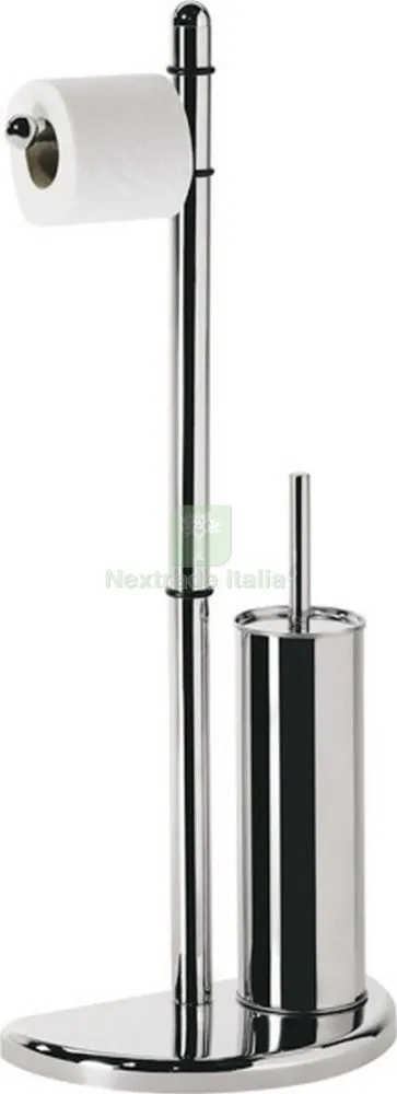 GEDY HI32 PIANTANA PORTAROTOLO+PORTASCOPINO HIBISCUS — Accessori bagno — rif. FERX.1803