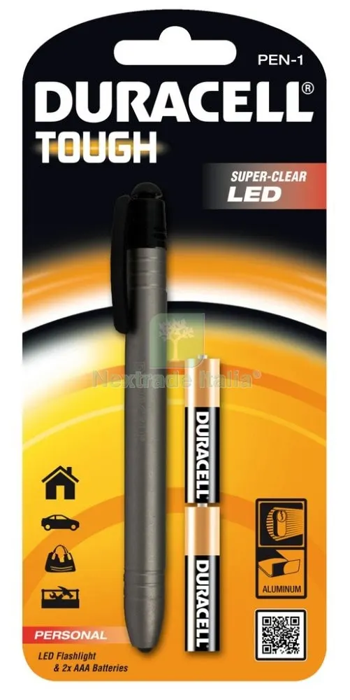 Duracell Torcia Tough PEN-1 2AAA Incluse — Batterie e caricabatterie — rif. FERX.18085 Duracell Torcia Tough PEN-1 2AAA Incluse — Batterie e caricabatterie — rif. FERX.18085