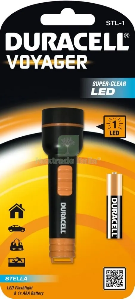 Duracell Torcia Voyager STL-1 1AAA Inclusa — Batterie e caricabatterie — rif. FERX.18089 Duracell Torcia Voyager STL-1 1AAA Inclusa — Batterie e caricabatterie — rif. FERX.18089