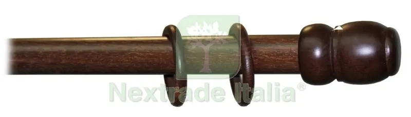 BASTONE A TIRO D 35 MM NOCE SCURO 180 CM SENZA SUPPORTI — Casalinghi e organizzazione — rif. FERX.18606 BASTONE A TIRO D 35 MM NOCE SCURO 180 CM SENZA SUPPORTI — Casalinghi e organizzazione — rif. FERX.18606