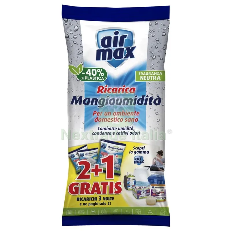 12PZ Airmax Assorbiumidita Ricarica Sali Neutri 450 G 3 PZ — Casalinghi e organizzazione — rif. FERX.18643