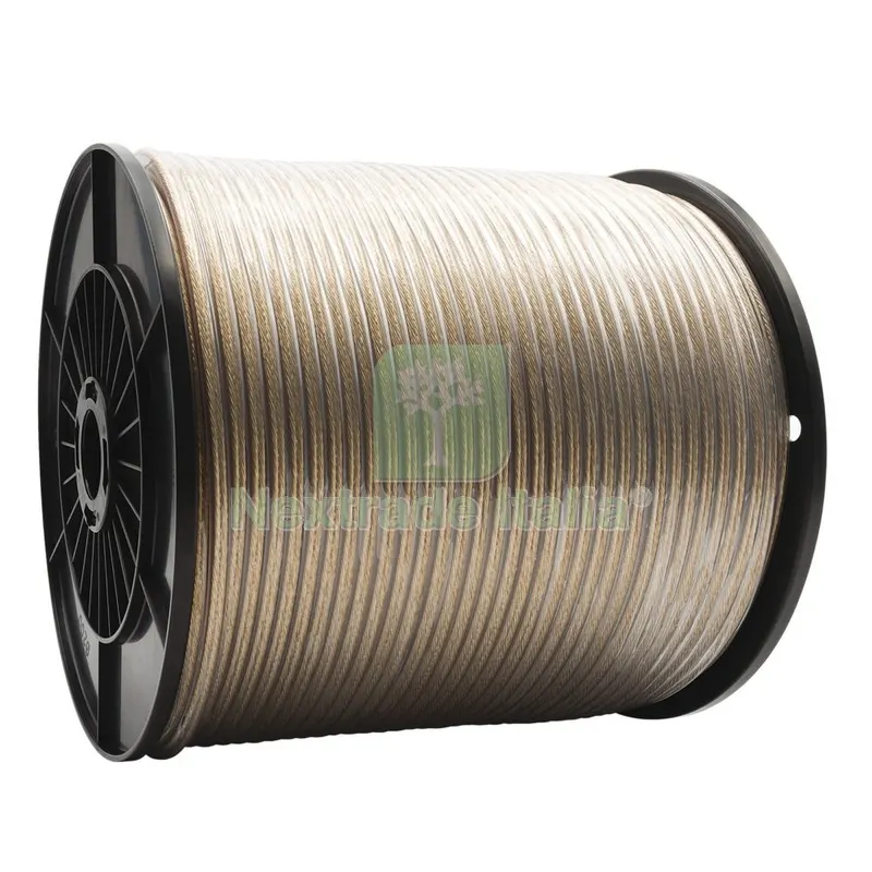 100MT FILO STENDIBIANCHERIA TRASPARENTE OTTONATO 7MMX100M — Stendibiancheria e bucato — rif. FERX.18676