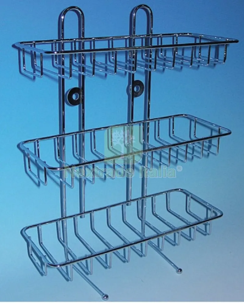 6PZ Mensola Grigliata a 3 Ripiani Cromo DFW0225S — Arredo — rif. FERX.18826 6PZ Mensola Grigliata a 3 Ripiani Cromo DFW0225S — Arredo — rif. FERX.18826
