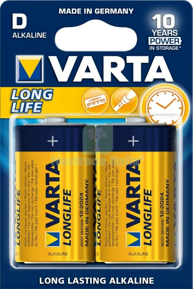 6BLISTER VARTA LONGLIFE ALCALINE TORCIA BL.2 PZ — Illuminazione — rif. FERX.18848 6BLISTER VARTA LONGLIFE ALCALINE TORCIA BL.2 PZ — Illuminazione — rif. FERX.18848