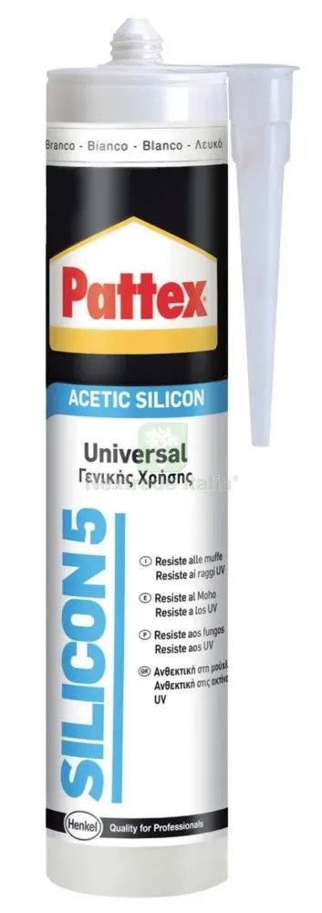 25PZ CARTUCCIA SILICONE 5 UNIVERSALE TRASPARENTE ML.280 — Adesivi e sigillanti — rif. FERX.19035 25PZ CARTUCCIA SILICONE 5 UNIVERSALE TRASPARENTE ML.280 — Adesivi e sigillanti — rif. FERX.19035