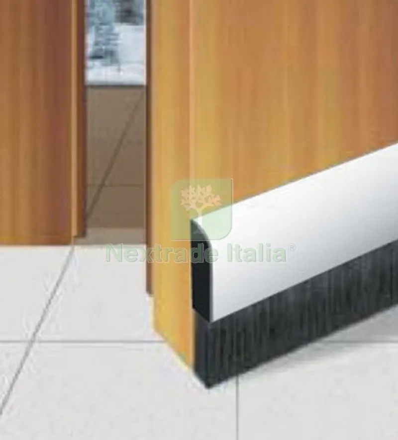 12PZ PARAPORTA CON SPAZZOLA A MOLLA PVC 1 M MARRONE — Accessori e ricambi utensili elettrici — rif. FERX.19043
