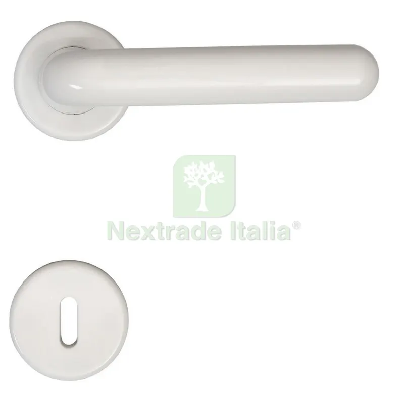 10COPPIE MANIGLIA MARGHERITA CON ROSETTA COLORE BIANCO — Maniglie e pomelli — rif. FERX.19196 10COPPIE MANIGLIA MARGHERITA CON ROSETTA COLORE BIANCO — Maniglie e pomelli — rif. FERX.19196